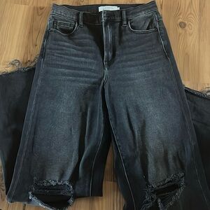 Wide leg high waisted jean